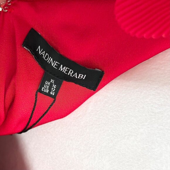 NWT Nadine Merabi Flower Bardot Off Shoulder Mini Dress - Picture 6 of 9